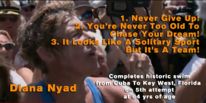 Diana Nyad - 3 messages after historic swim